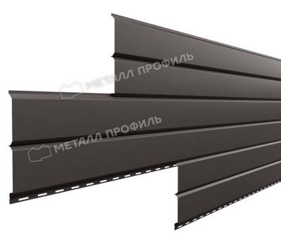 Металлический сайдинг Lбрус-15х240 (VikingMP E-20-8019-0.5) Серо-коричневый от производителя  Металл Профиль по цене 1 550 р