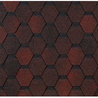 Гибкая черепица Шестигранник Красный Гибкая черепица Шестигранник Красный