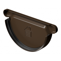 Заглушка желоба D125, КАШТАН (RAL 8017)